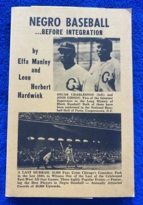 Rare 1976 Negro Baseball Before Integration Effa Manley & Leon Herbert Hardwick - Picture 1 of 5