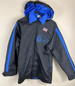 Vintage Ford & UAW Partners In Quality Windbreaker Jacket w/ Hood USA Adult S - Picture 1 of 10