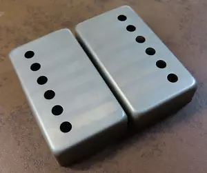 aged Humbucker COVERS fits vintage Gibson PAF style pickups NICKEL (pair) RELIC - Picture 1 of 3