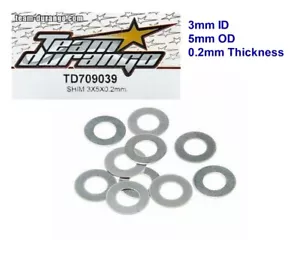 10x M3 Spacer Shim 3x5x0.2mm Universal RC Car Buggy Truck Truggy Axle Diff Hinge - Picture 1 of 1