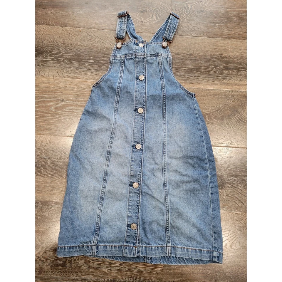 Gap Kids девочек размер XL общий платье кнопка спереди назад карманы #3 - Изображение 1 из 3