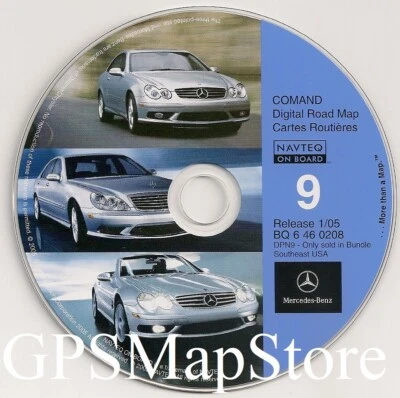 2000-2004 Mercedes CLK320 CLK430 CLK500 CLK55 Navigation CD Map #9 AL FL GA SC - Image 1 of 2