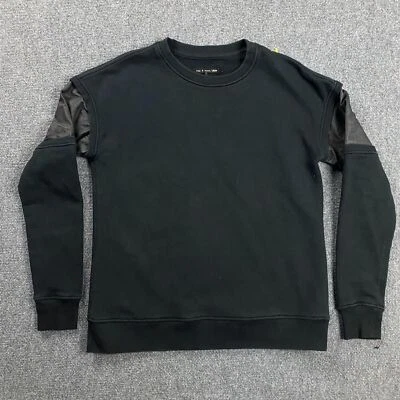 Rag & Bone Sweatshirt Adults Small Black Crew Neck Lambskin Pullover Mens - Image 1 of 4