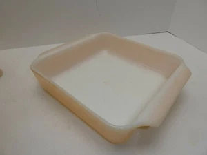 Vintage Fire King Peach Luster 8" Square Baking Dish - Picture 1 of 6