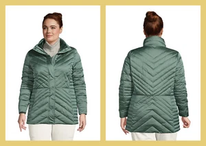 Lands' End ~ PrimaLoft ThermoPlume Women's Water Resistant Coat $200 NIP - Picture 1 of 9