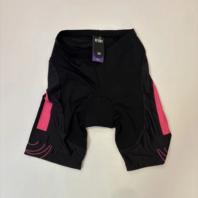 Beroy Women's Padded Cycling Shorts Size 2XL, Black/pink - Image 1 of 2