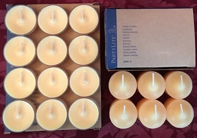 PartyLite VANILLA SILK Tealight & Votive Candles New LOT 18 NIB Sweet Rare HTF - Photo 1/3
