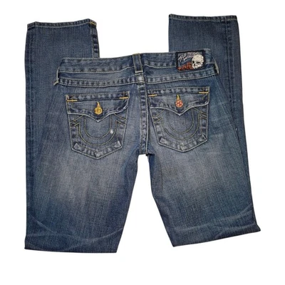 True Religion Women's Billy VTG Straight Jeans Flap Pockets WAP572F83 Size 28 - Image 1 of 4