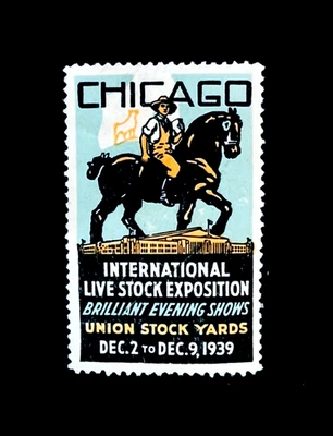 US Stamp - 1939 Cinderella Chicago Intl Livestock Exposition MNG 90 - Image 1 of 2
