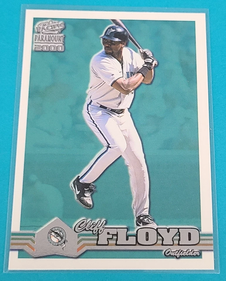 2000 Pacific Paramount #95 Cliff Floyd Florida Marlins BASEBALL Card D7 - Image 1 of 2