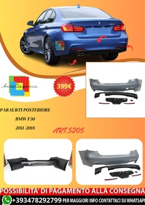 💫ART.5205 Paraurti Posteriore BMW F30 2011-2018💫 - Foto 1 di 5