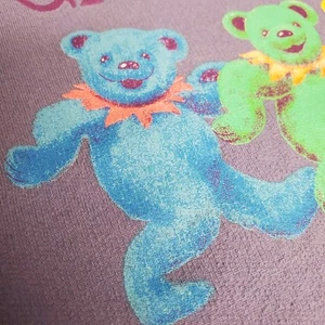 Grateful Dead Pullover Sweatshirt Dancing Bears Rainbow Sz Medium Lavender - Picture 1 of 8