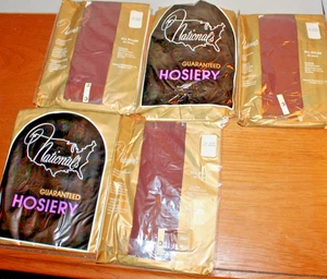 5 Pairs Vintage National's Guaranteed Hosiery Tights Style Coffee Bean Size C - Picture 1 of 8