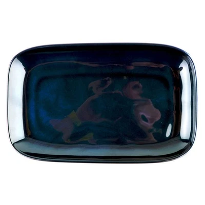 G..T. CS-117-CSB Melamine Rectangular Serving Platter, 12" x 7.5", Blue (Set ... - Image 1 of 2