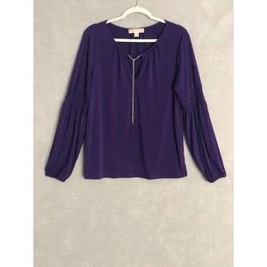 Top de corbata de cadena frontal grande morado Michael Michael Kors para mujer - Imagen 1 de 7