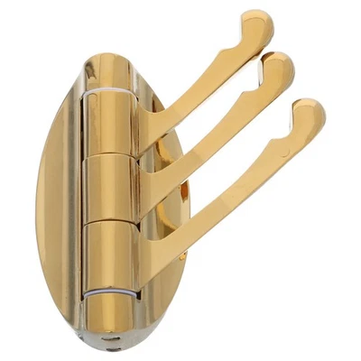  Gold Towel Hooks for Wall Foldable Hangers Ceiling Heavy Duty Coat - Image 1 of 4