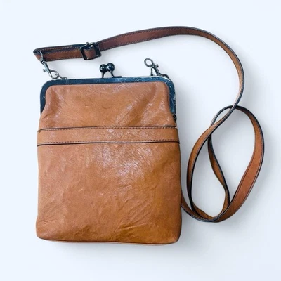 Bolso sin asas Bandolera Boho Western Minimalista Utilitario Informal Bueno Marrón Foto 1 de 4