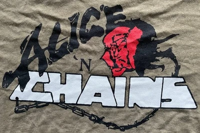 Camiseta Alice 'N Chains WelcomeToWonderland Band nueva sin etiquetas, crudo, XL para hombre, Layne Staley Foto 1 de 4