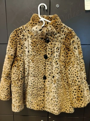 Abrigo corto de piel sintética con estampado animal INC International Concepts botón talla 1X Foto 1 de 4