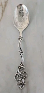 Vintage TH Marthinsen Norway Sterling Silver Viking Floral Cocktail Spoon - Picture 1 of 7