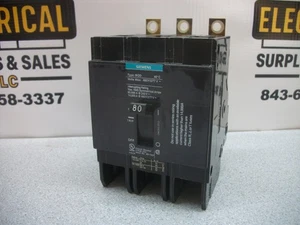 SIEMENS BQD CIRCUIT BREAKER BQD380 80AMP 480VOLT 3POLE - Picture 1 of 4
