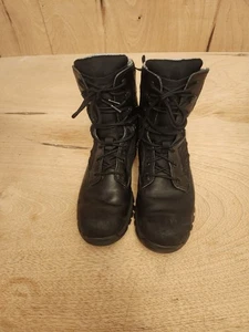 Bates Mens Tactical 8" Military Side Zip Black Leather Boots E03888 Size 11.5 - Picture 1 of 11