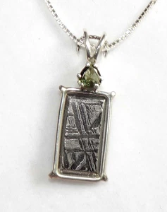 Aletai Meteorit Anhänger mit Moldavit J3510 - Bild 1 von 5