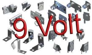 Original Keystone Kontakte/Clips für 9 Volt Zellen, 8er Set - Picture 1 of 10