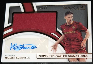 2022-23 Immaculate Marash Kumbulla Superior Swatch Signatures # 09/17 Auto - Picture 1 of 2
