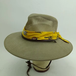 Dorfman Pacific Aussie Safari Hut breite Krempe khaki Köper & Netz Krone Größe M neu mit Etikett - Bild 1 von 22