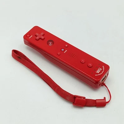 Controller Wii Motion Plus Nintendo Wii Telecomando Red/Rosso Buone Condizioni - Immagine 1 di 4