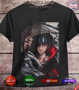 Itachi Uchiha Shirt Naruto Shippuden Sasuke Anime Unisex Tee T-Shirt All Size - Picture 1 of 19