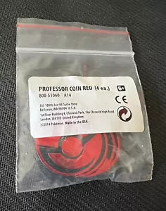 Pokemon 2014 TCG Professor Program Red Poke Ball Coins 4ct - Picture 1 of 2