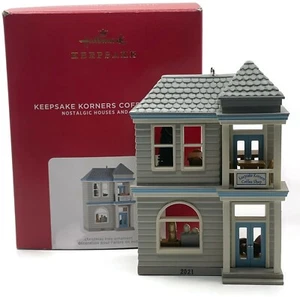 Hallmark Ornament Andenken Korners Coffee Shop 2021 Nostalgischer Weihnachtsbaum - Bild 1 von 13