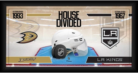 Anaheim Ducks vs. Los Angeles Kings FRMD 10" x 20" House Divided Hockey Collage Cover