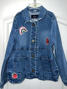 Joules Girls Denim Jacket Size 6, Blue  - Picture 1 of 3