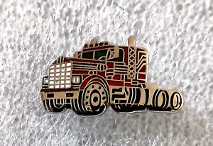 Vintage 1980er Jahre rot 18 Räder LKW Taxi Sammlerstück Emaille Revers Mütze Pin Neu Neu aus altem Lagerbestand - Bild 1 von 3