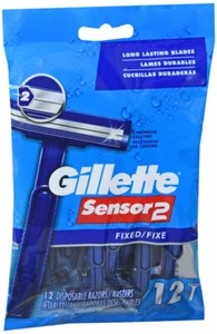 Maquinillas de afeitar desechables fijas Gillette Sensor2 12ct - Imagen 1 de 1