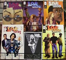 Love Sucks Set #1 2nd, v2 #1-4, AND Signed Print! 1995-6 Ace Comics NM