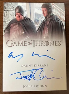 Danny Kirrane & Joseph Quinn - Game Of Thrones Inflexions Auto Autograph Card - Picture 1 of 2