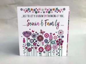 Sympathy Compassion Empathy Condolence special personalised card Thinking of you - Picture 1 of 11