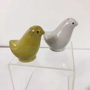 Vintage Rebhuhn Vogel Salz Pfefferstreuer Set MCM Weiß Grün Japan - Bild 1 von 5