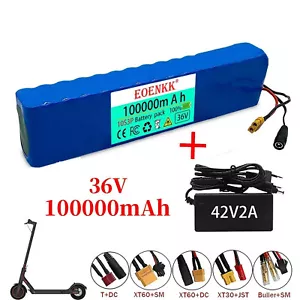 10s3p 36v 100ah Rechargeable Battery Pack 1000w Power Modif electric Scooter - Picture 1 of 9