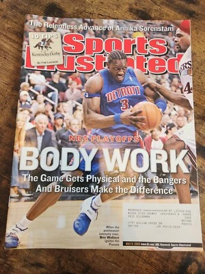 Sports Illustrated Ben Wallace Body Work 9 de maio de 2005 Detroit Pistons - Imagem 1 de 2