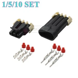 3 Pin Delphi Metri-Pack GT150 Male/Female Sensor Waterproof Connector Plug Kit - Picture 1 of 3