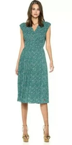 Abito Midi nuovo con etichette Dear Drew di Drew Barrymore impressionista a pallet collo a V taglia 12 - Foto 1 di 11