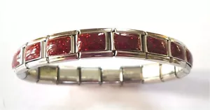 Italian Charms Charm Red Glitter Starter Bracelet - Picture 1 of 1