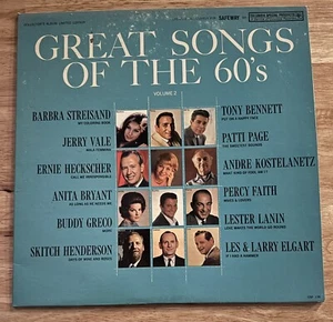 VARIOUS ARTISTS - GREAT SONGS OF THE 60'S, VOL 2 - JAZZ,POP VINYL LP Csp138 - Picture 1 of 2