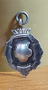 1938 Orologio Argento Inutilizzato Catena Fob Collana Ciondolo Ideale Da Incidere (a) - Foto 1 di 4