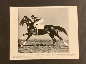 PHAR LAP Foto Carreras de Caballos 1932 CAMPEÓN - Imagen 1 de 1